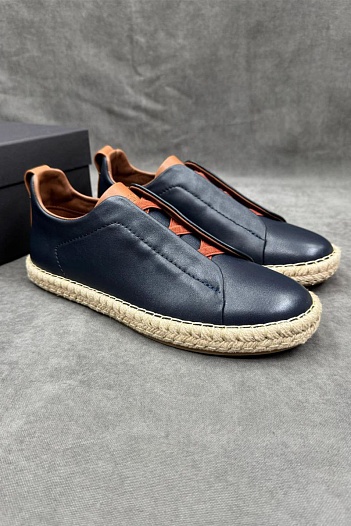 Мужские кроссовки Ermenegildo Zegna Triple Stitch - Navy   