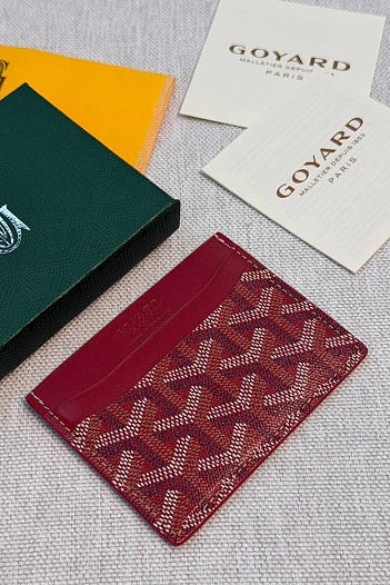 Кожаный кардхолдер Goyard Saint Sulpice premium 10.5x7 см   