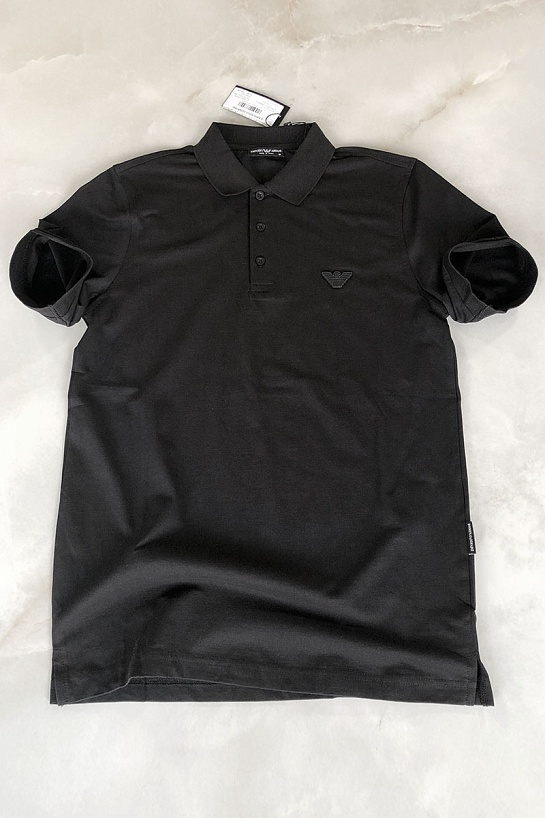 Чёрное мужское поло Emporio Armani 7
