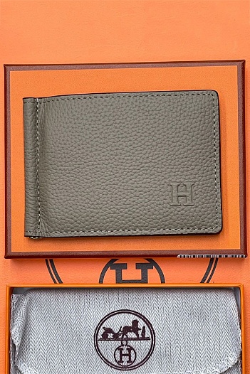 Кожаный кошелёк Hermes 11х8.5 см   