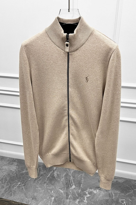 Мужская бежевая кофта Polo Ralph Lauren pony-embroidered