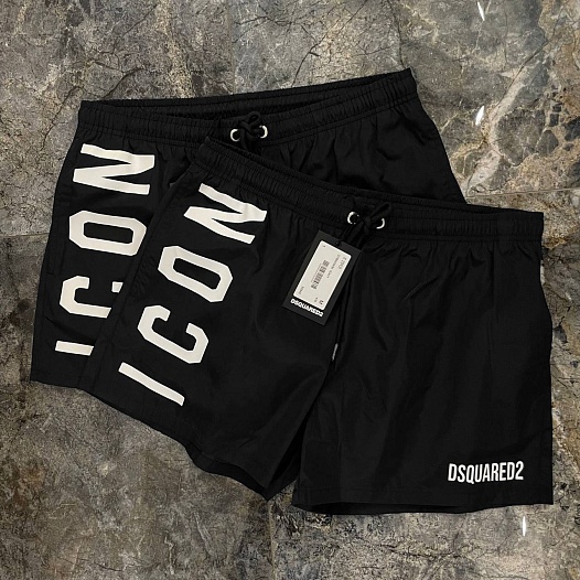 Мужские шорты Dsquared2 "ICON" - Black   