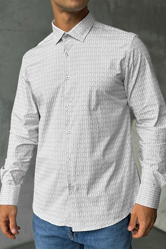 Мужская белая рубашка Armani Exchange