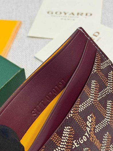 Кожаный кардхолдер Goyard Saint Sulpice premium 10.5x7 см   