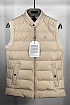 Мужской брендовый жилет Moncler бежевого цвета