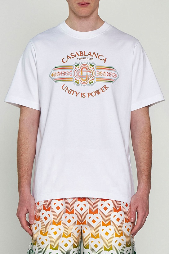 Футболка белого цвета Casablanca unity is power