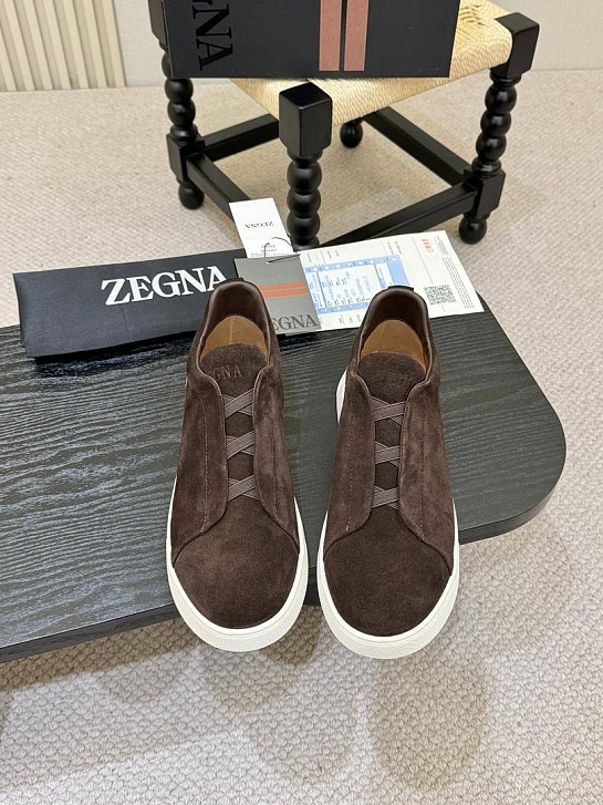 Мужские кроссовки Ermenegildo Zegna Triple Stitch - Brown