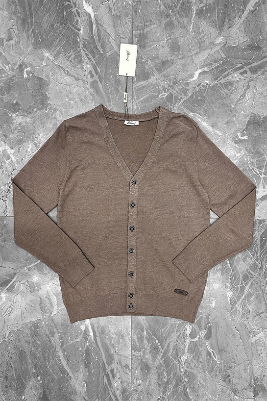 Мужской кардиган Brioni logo-detail - Brown