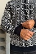 Тёмно-синий джемпер Fendi FF Monogram