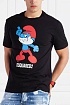 Чёрная футболка Dsquared2 smurfs graphic-print