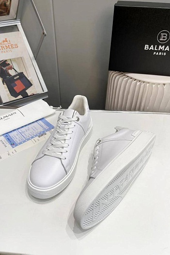 Мужские кожаные кроссовки Balmain B-Court   