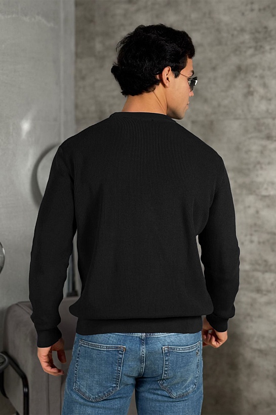 Мужской чёрный свитер Valentino Vlogo Signature