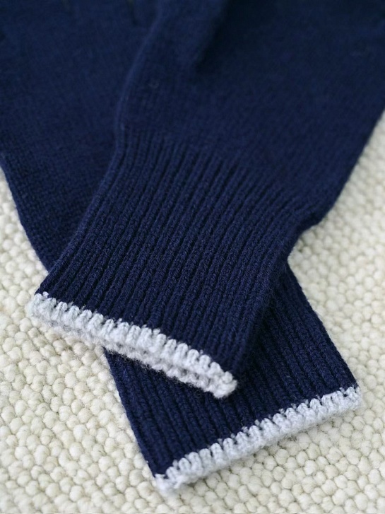 Кашемировые перчатки Brunello Cucinelli premium - Purplish Blue