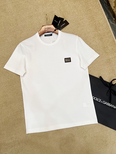 Мужская белая футболка Dolce & Gabbana Premium   