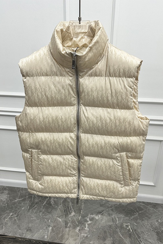 Жилет бежевого цвета Dior monogram all-over