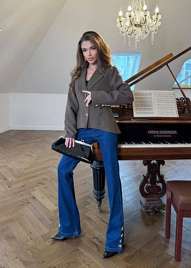 Женский пиджак Schiaparelli premium - Brown   