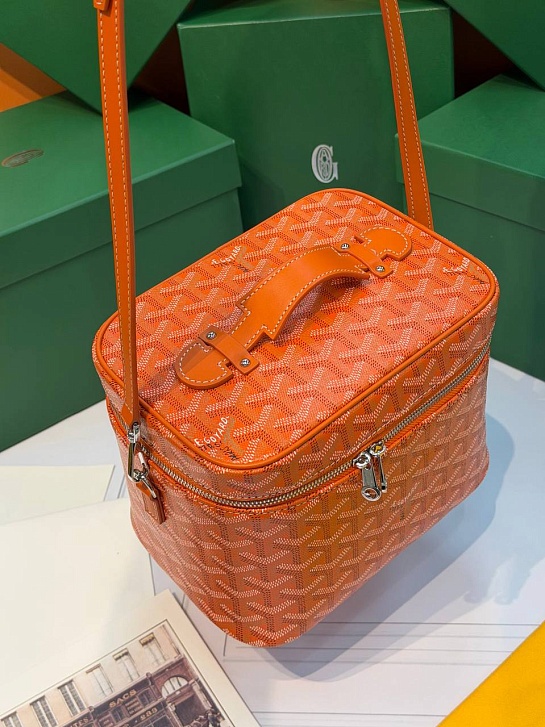 Кожаная сумка Goyard Muse Vanity Case ​premium 20x16x14 см