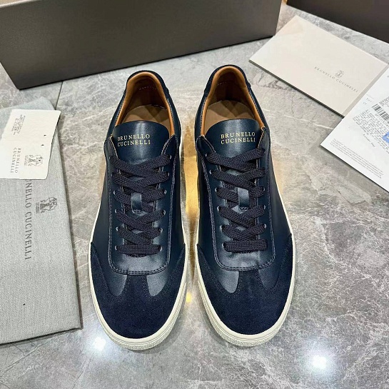 Мужские комбинированные кроссовки Brunello Cucinelli