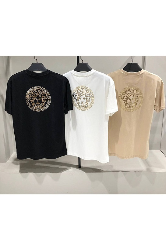 Чёрная футболка Collaboration Fendi x Versace Fendace Logo