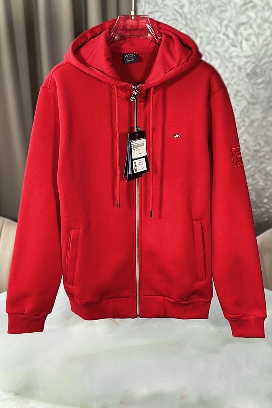 Утеплённая кофта на флисе Paul & Shark - Red