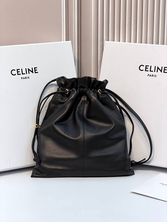 Кожаная сумка Celine Small Crystal Pouch premium 32x29x0.5 см