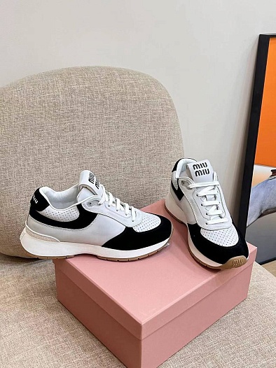 Женские кроссовки MIU MIU Premium - Grey / Black   