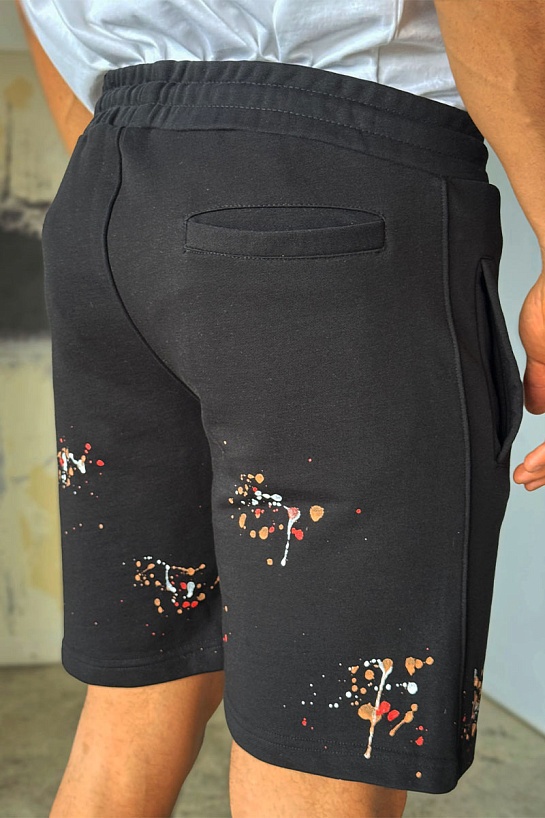 Чёрные шорты Dior Paint Splatter