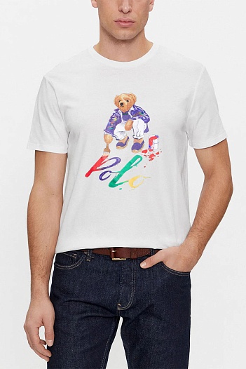 Футболка белого цвета Polo Ralph Lauren "Bear"   