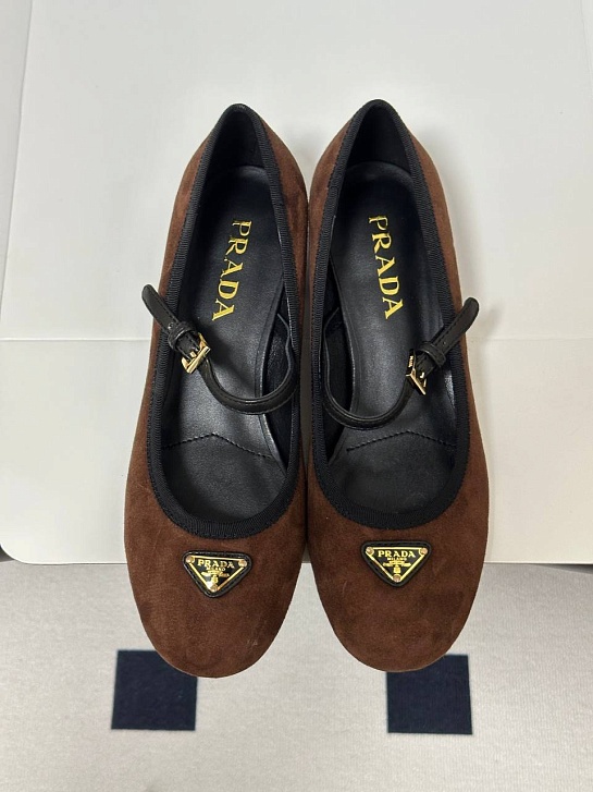 Женские замшевые туфли Prada premium