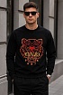 Чёрный мужской свитшот Kenzo Tiger Head embroidered