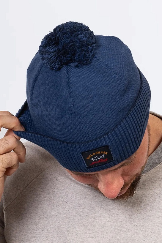 Шапка на флисе Paul & Shark logo-badge - Blue