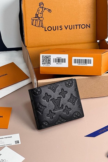 Кожаный кошелёк Louis Vuitton Premium 11x9x2 см   