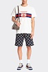Мужские шорты синего цвета Gucci GG jacquard