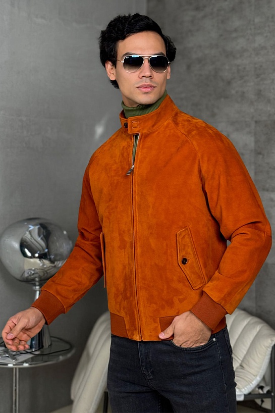 Мужская кожаная куртка Prada premium