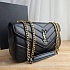 Кожаная чёрная сумка Yves Saint Laurent LouLou 26x14 см
