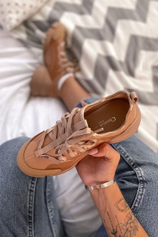 Женские кроссовки Dior D-Connect - Beige