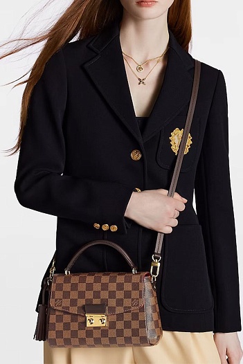 Женская сумка Louis Vuitton Croisette Damier Azur Premium 25x17x9 см - Brown   