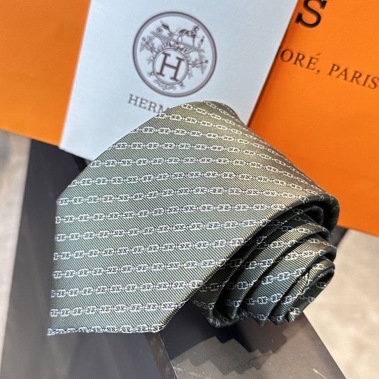 Галстук Hermes Jetez l'Ancre premium - Grey