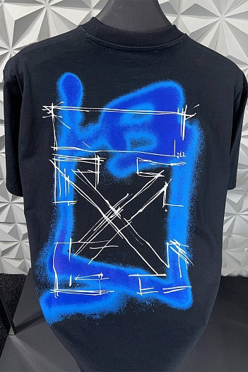 Чёрная футболка Off-White Spray Marker Arrows   