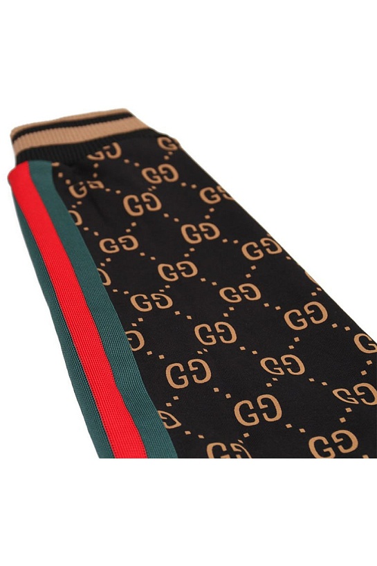 Чёрные спортивные штаны Gucci GG monogram