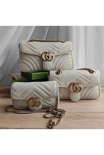 Кожаная сумка Gucci GG Marmont Medium 23x13 см   