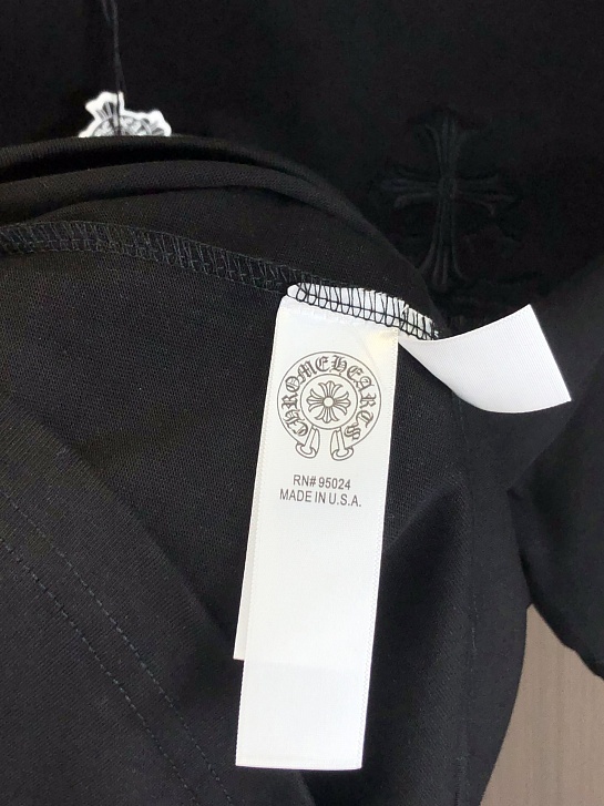 Чёрная оверсайз футболка Chrome Hearts Premium