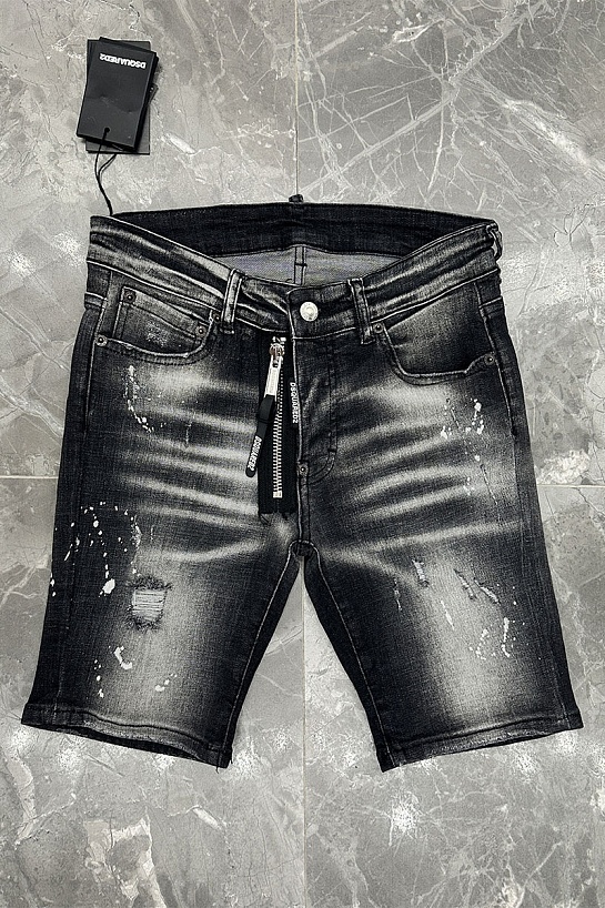 Джинсовые шорты Dsquared2 чёрного цвета