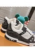 Женские кожаные кроссовки Louis Vuitton Trainer Monogram - White / Black