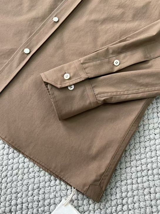 Мужская бежевая рубашка Brunello Cucinelli Premium