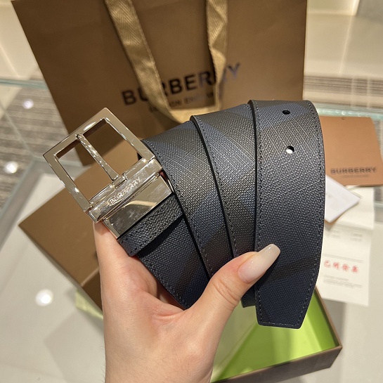 Кожаный ремень Burberry Check TB premium