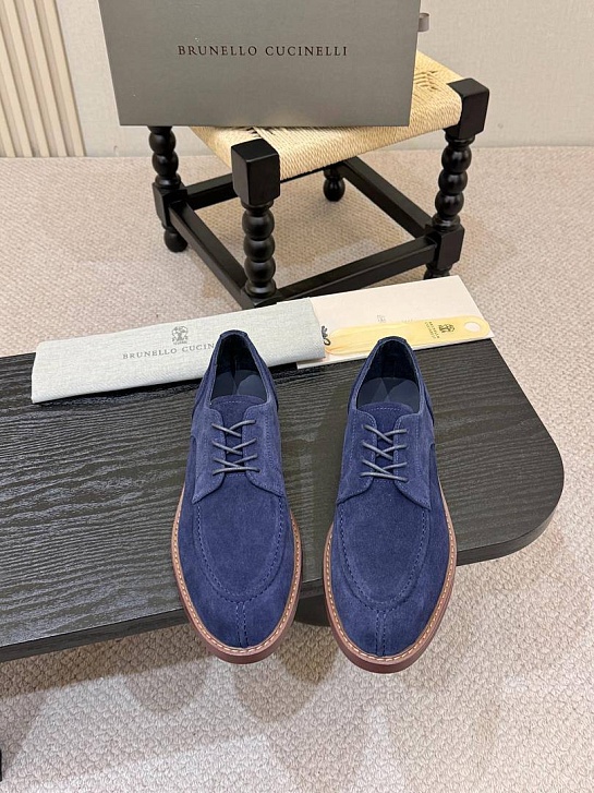 Замшевые ботинки Brunello Cucinelli derby - Blue