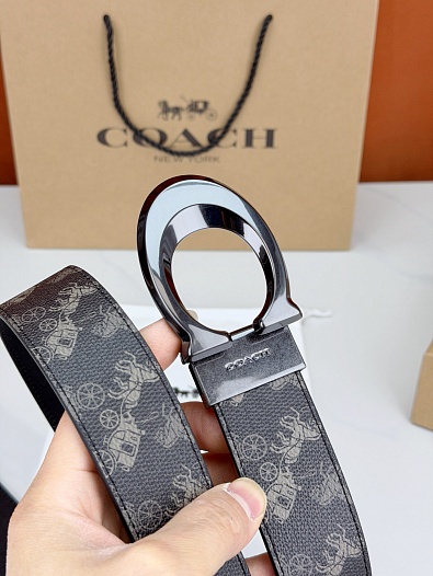 Кожаный ремень Coach premium   