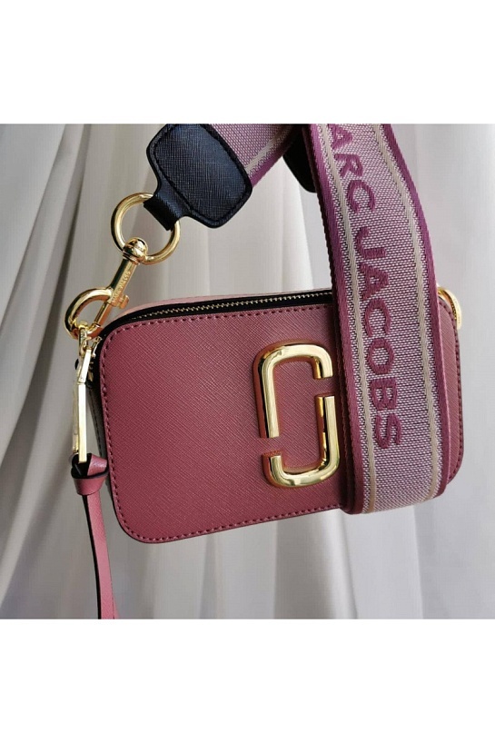 Кожаная сумка Marc Jacobs 25x16 см - Crimson