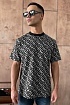 Мужская оверсайз футболка Burberry monogram-pattern - Grey